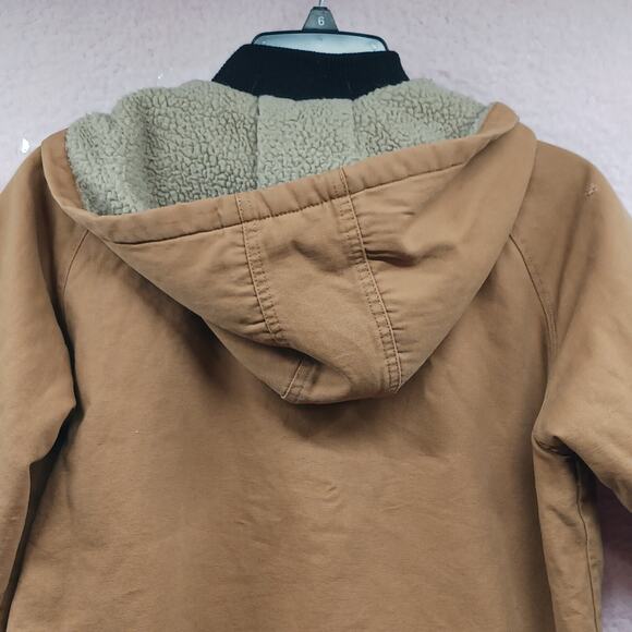 WALLS TOUGH WEAR CANVAS HOODED JACKET w/SHERPA LINING Youth Large 12-14 - Picture 11 of 13